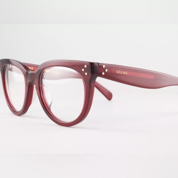 ⭐️Celine Translucent Red Frames Glasses—Frame Only—GORGEOUS!! Italy—Like New! - Picture 2 of 10